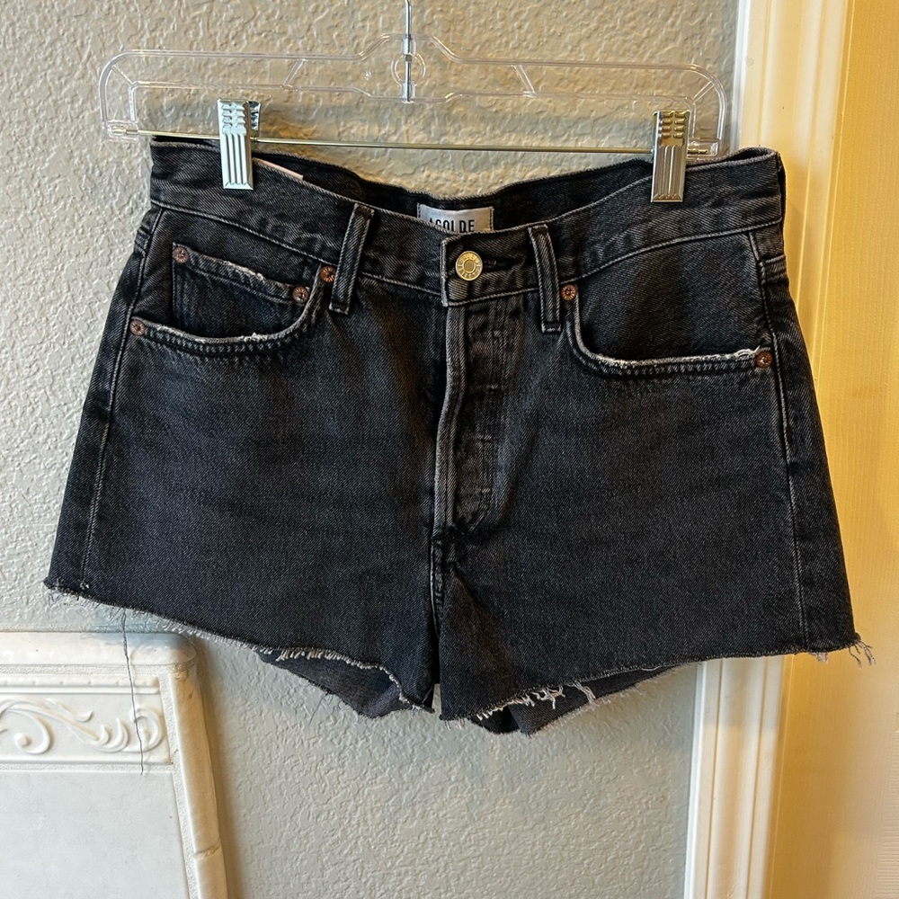 Agolde Black Jean Shorts